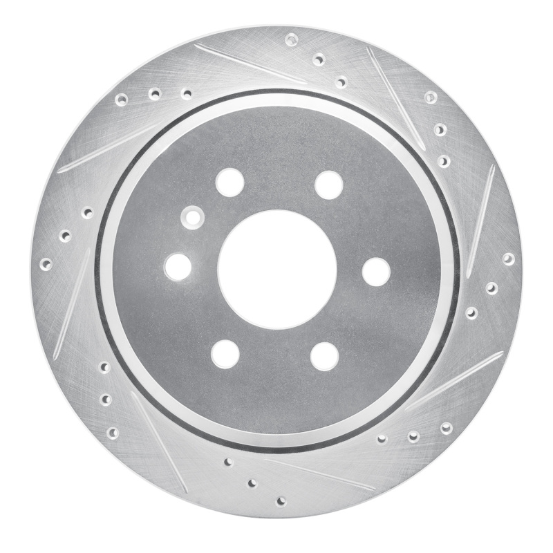 Chevrolet Colorado Brake Rotor (1) - Rear Right - R1 Concepts - Drilled & Slotted - Silver - `15-`20
